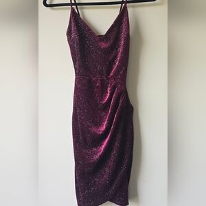 Windsor Burgundy Glitter Dress Size XS